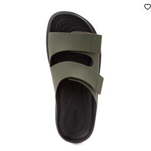 Womens Crocs Brooklyn Luxe Slide - Olive